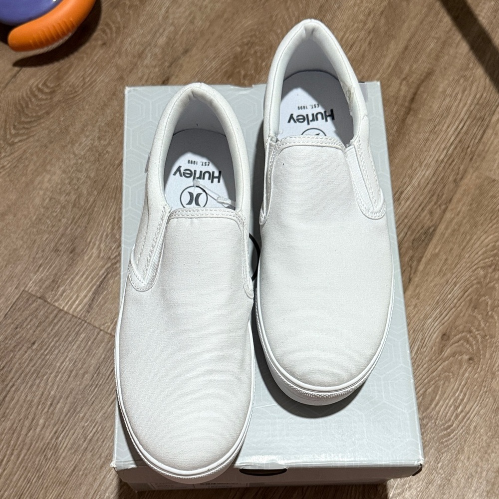 Hurley Women’s White Slip-On Sneakers